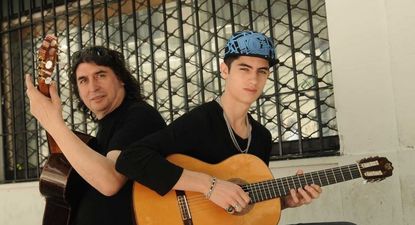 Luis Salinas y su hijo Juan.