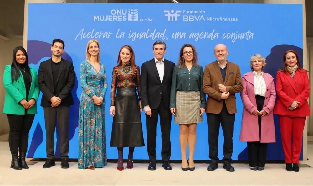 Evento Acelerar la igualdad, una agenda conjunta, organizado por ONU Mujeres y Fundación Microfinanzas BBVA en el marco del Día de la Mujer, celebrado cada 8 de marzo