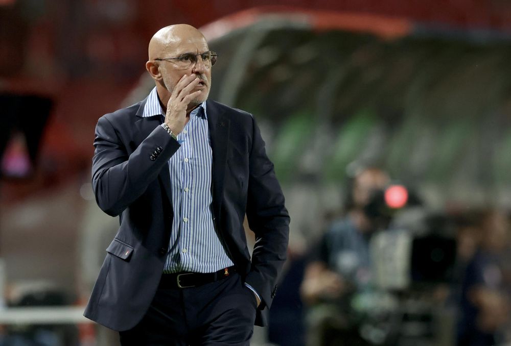 Luis de la Fuente en un partido.