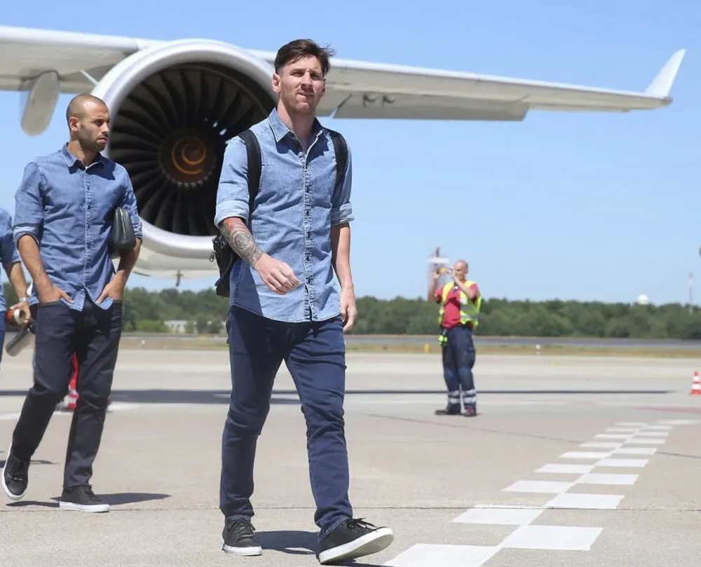 Javier Mascharano y Lionel Messi