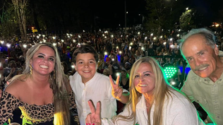 Valentina dos Santos durante los festejos
