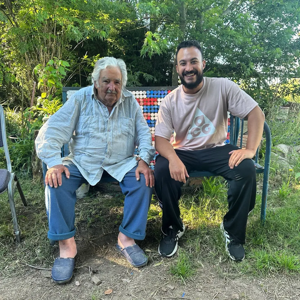 Mujica y Rebord en la chacra de Rincón del Cerro