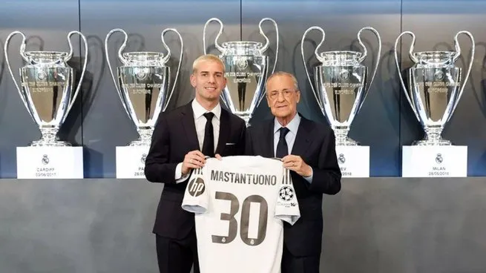 Florentino Pérez y Franco Mastantuono