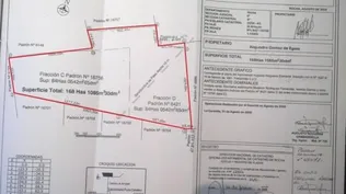 Plano del campo que ofrecerá Hernández en remate