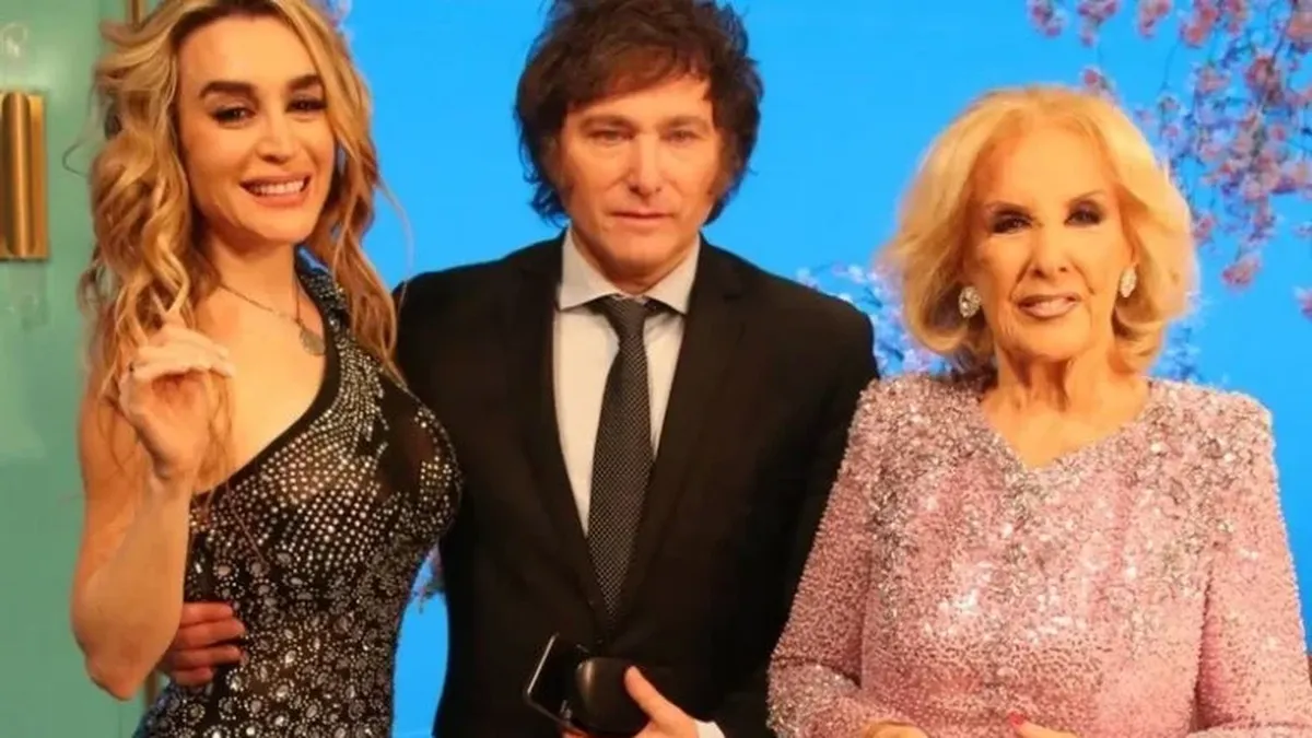 Milei y Fátima Flores se mostraron juntos en el regreso de Mirtha Legrand