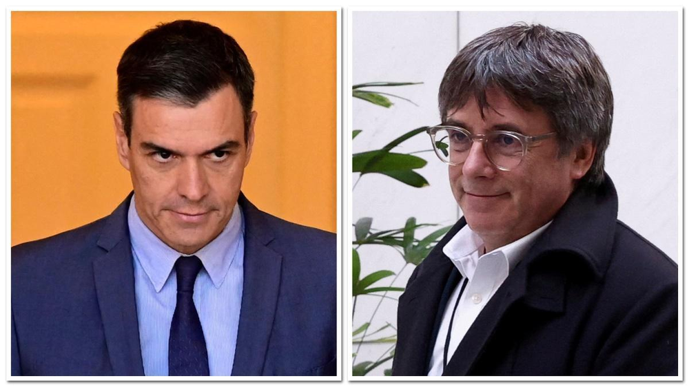 Pedro Sánchez y Carles Puigdemont