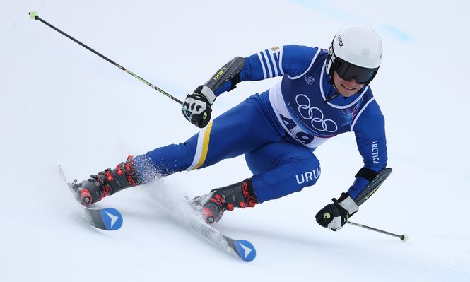 Nicolás Pirozzi compitiendo en los Juegos Olímpicos de Invierno