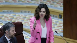 Isabel Díaz Ayuso en el pleno de la Asamblea de Madrid