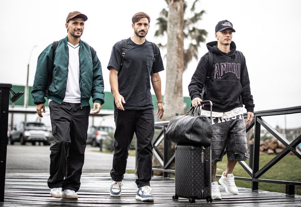 Giorgian De Arrascaeta, Matías Viña y Guillermo Varela