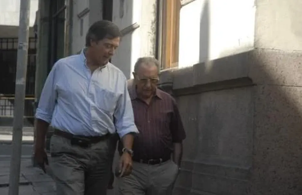 Fernando Mattos e Ignacio Rospide en su ingreso al juzgado este martes