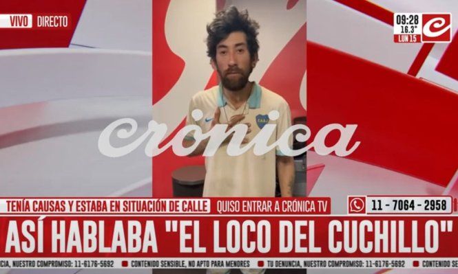 El loco del cuchillo crónica tv
