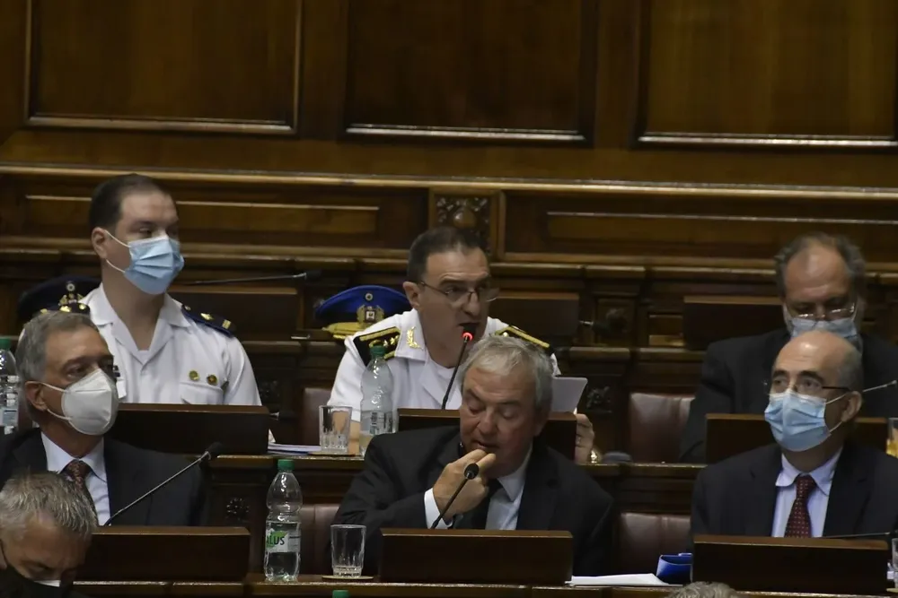 Luis Alberto Heber fue el primer ministro en intervenir, durante la comparecencia de este martes.