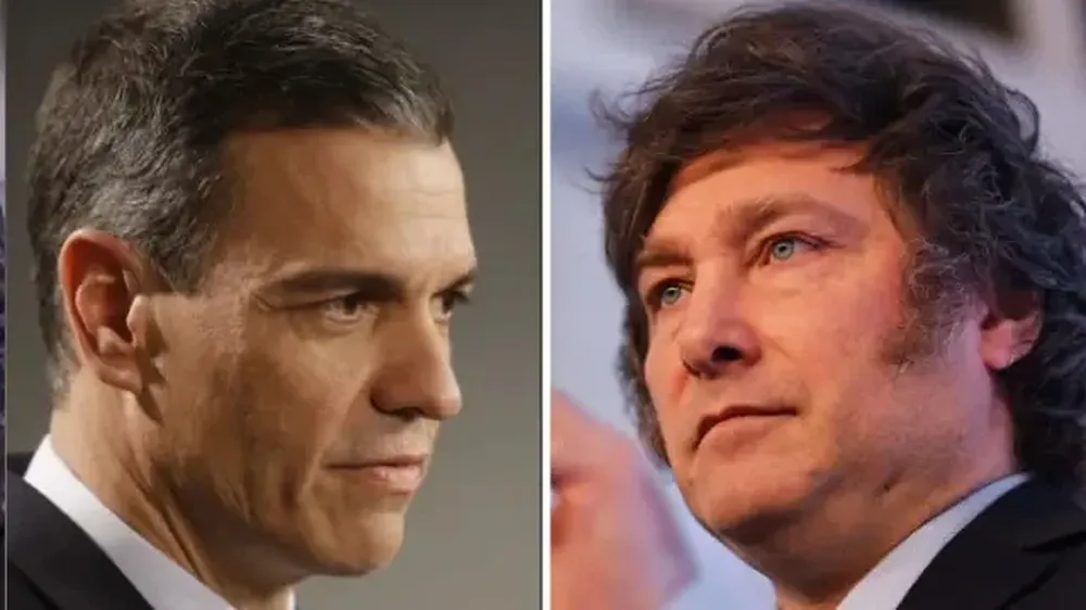 Pedro Sánchez y Javier Milei.