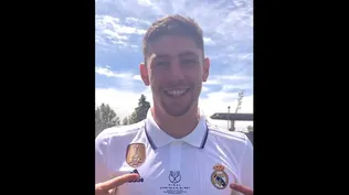 Federico Valverde con la camiseta del Real Madrid para Copa del Rey