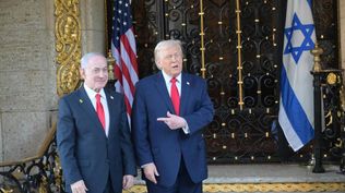 Primer ministro de Israel, Benjamín Netanyahu, y presidente de EEUU, Donald Trump.&nbsp;