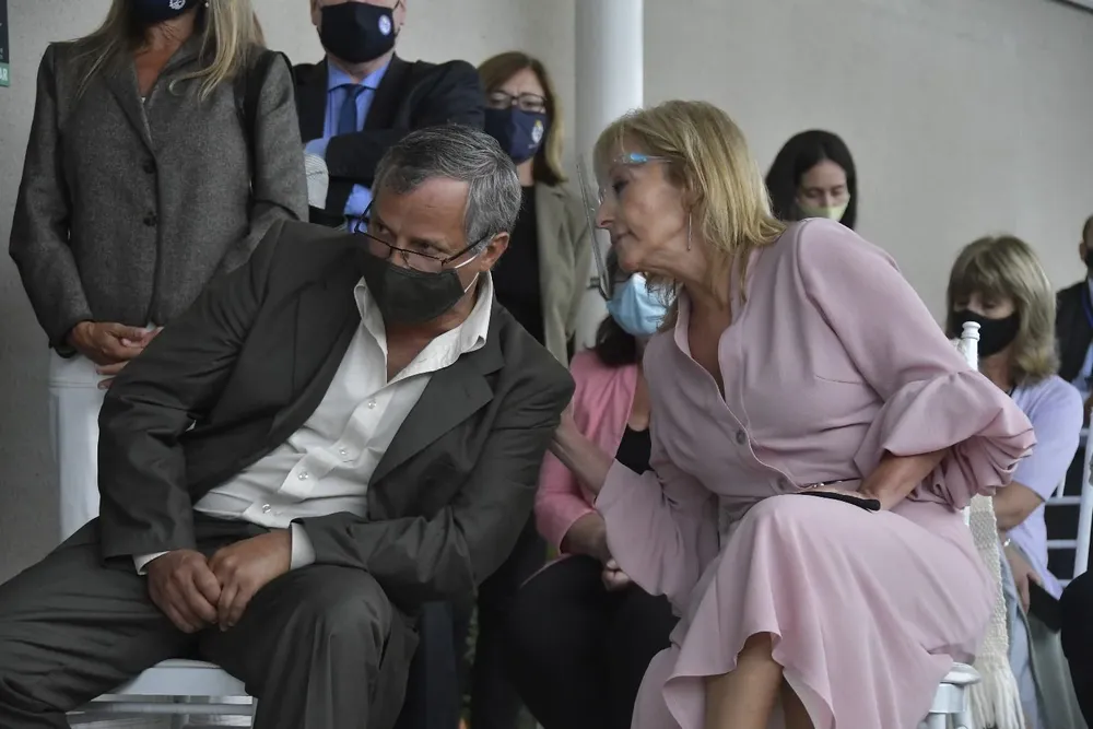 Daniel Garín y Carolina Cosse durante la inauguración de la UAM