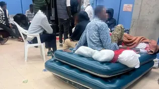 Peticionarios de asilo en el aeropuerto de Barajas