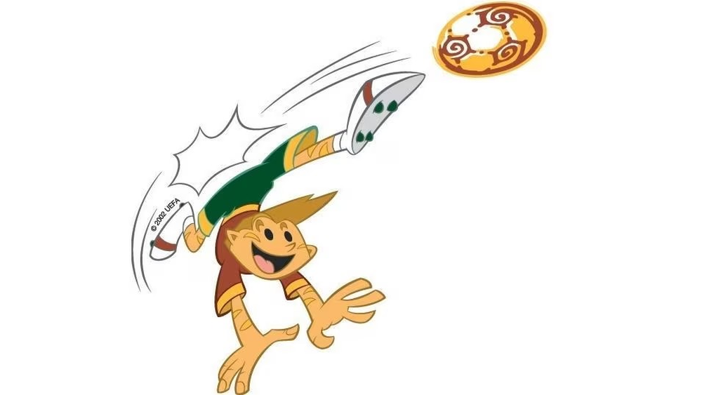 Kinas (Portugal 2004): Kinas, el joven animado vestido con los colores de Portugal, representa la rica historia y el espíritu travieso de su nación.