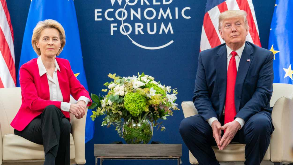 Ursula Von der Leyen y Donald Trump.