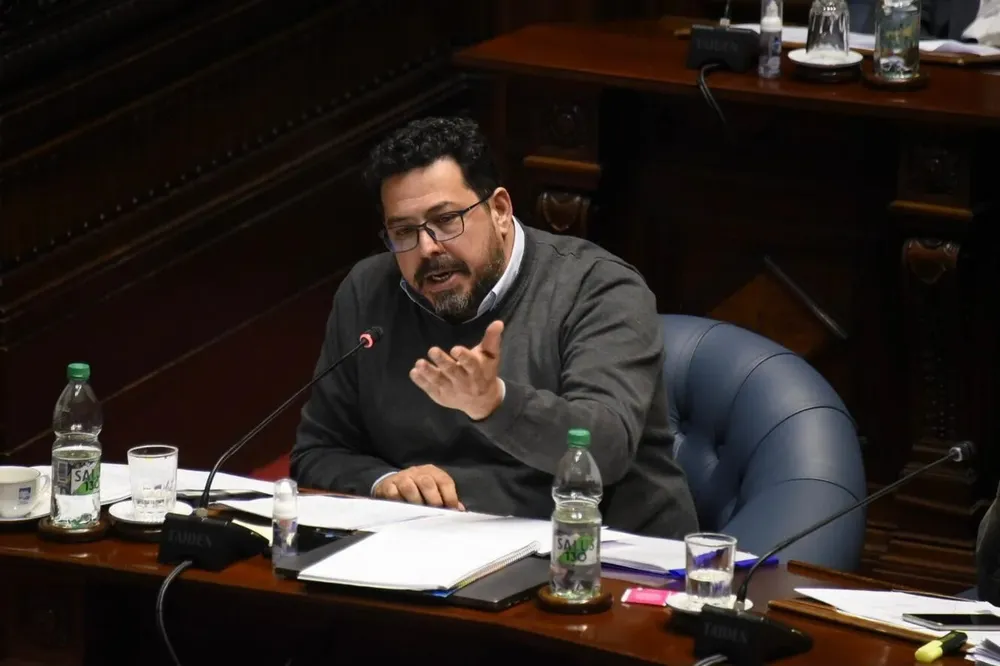 Sánchez durante la comparecencia de Heber