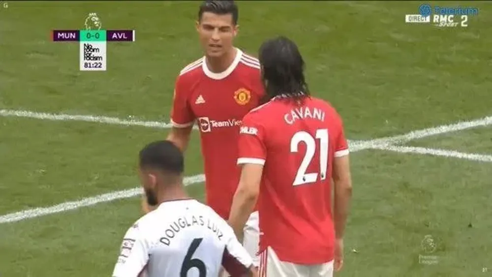 Cavani y Cristiano Ronaldo jugaron menos de 10 minutos juntos el pasado sábado