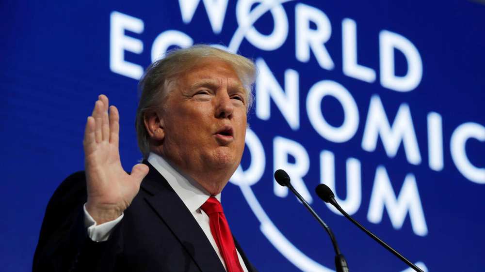 El presidente de Estados Unidos, Donald Trump, en el Foro de Davos.