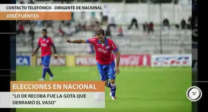 He visto demasiadas cosas con las que no estoy de acuerdo en Nacional, el tema de la exclusión de Recoba estando perfectamente habilitado fue la gota que derramó el vaso, aseguró el dirigente. Recoba le podía dar a Nacional esa trascendencia internacional que hoy no tiene, dijo. Su exclusión fue una decisión netamente política.