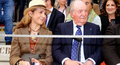 La Infanta Elena y el rey Juan Carlos.