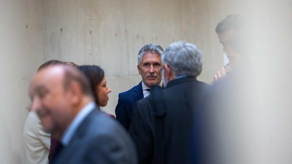 El ministro del Interior, Fernando Grande-Marlaska, este jueves en Pamplona