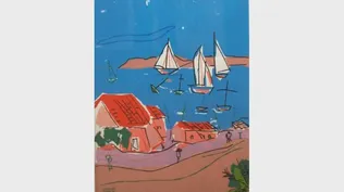Fragmento de la obra Paisaje, serigrafía 110/200 de Carlos Páez Vilaró que será rematada en Buenos Aires