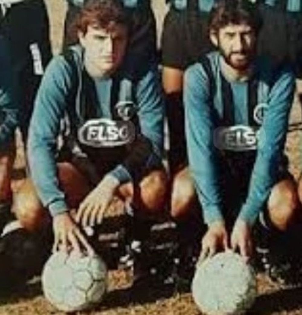 Diego Aguirre y Juan Carlos De Lima en Liverpool en 1984