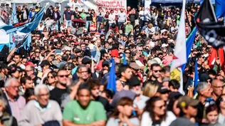 Acto del PIT-CNT realizado el lunes 1° de mayo.
