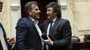 Cristian Ritondo y Javier Milei.