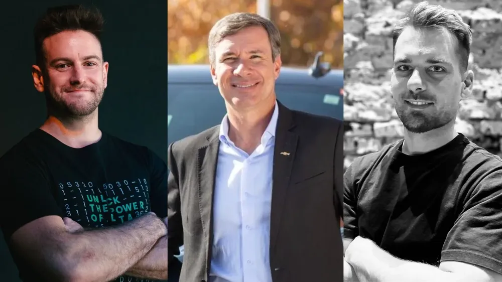 Federico Kalos, Marcus Oliveira y Martín Barrios.