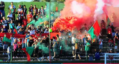 Parte de la hinchada de Rampla