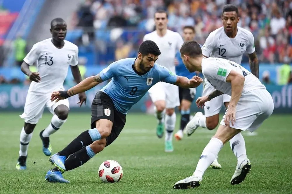 Suárez contra Francia en Rusia 2018