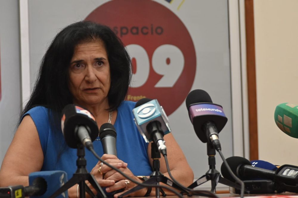 Raquel Pannone, médica personal de Mujica, dio una&nbsp; conferencia de prensa en la sede del MPP