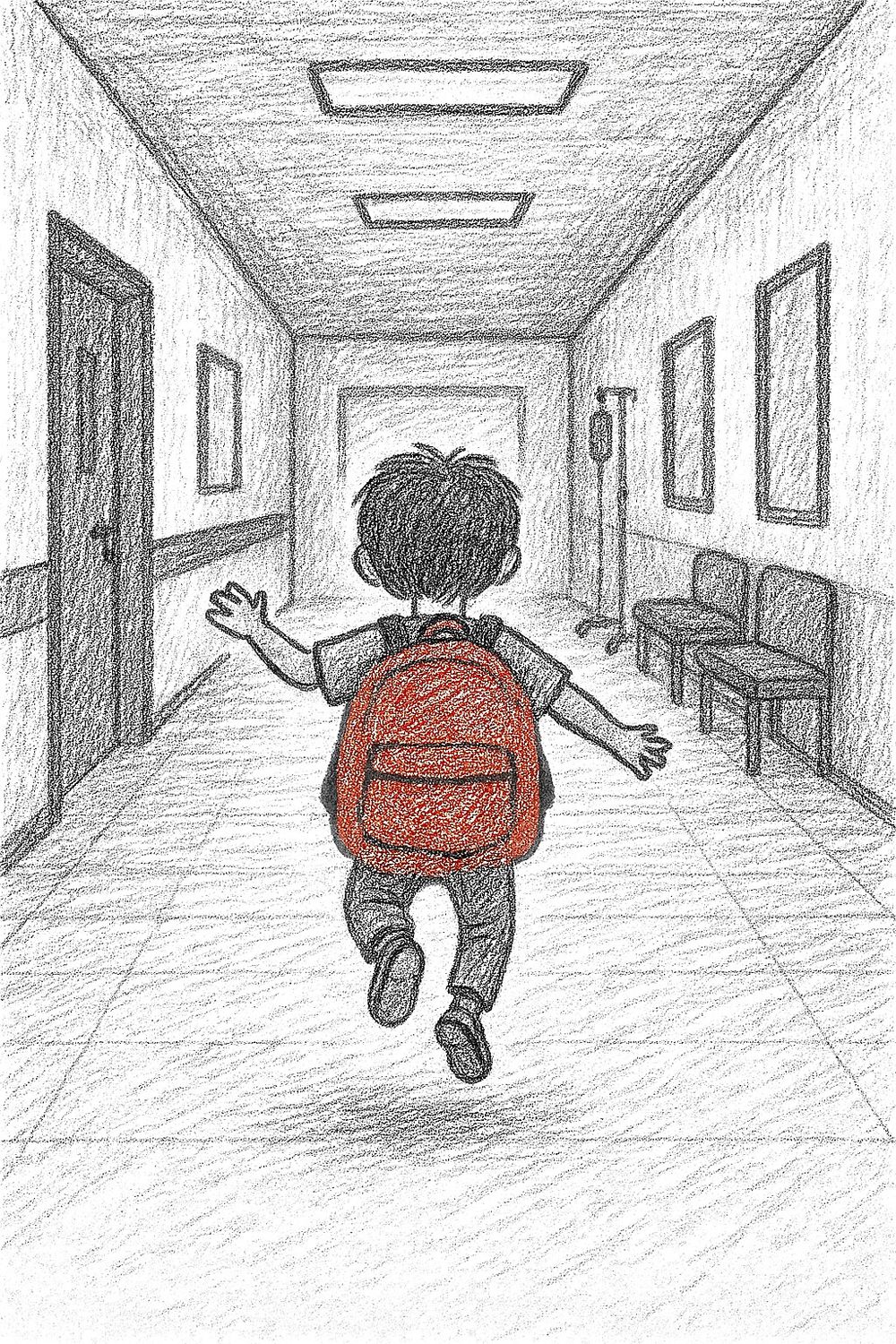 Francisco y su mochila roja