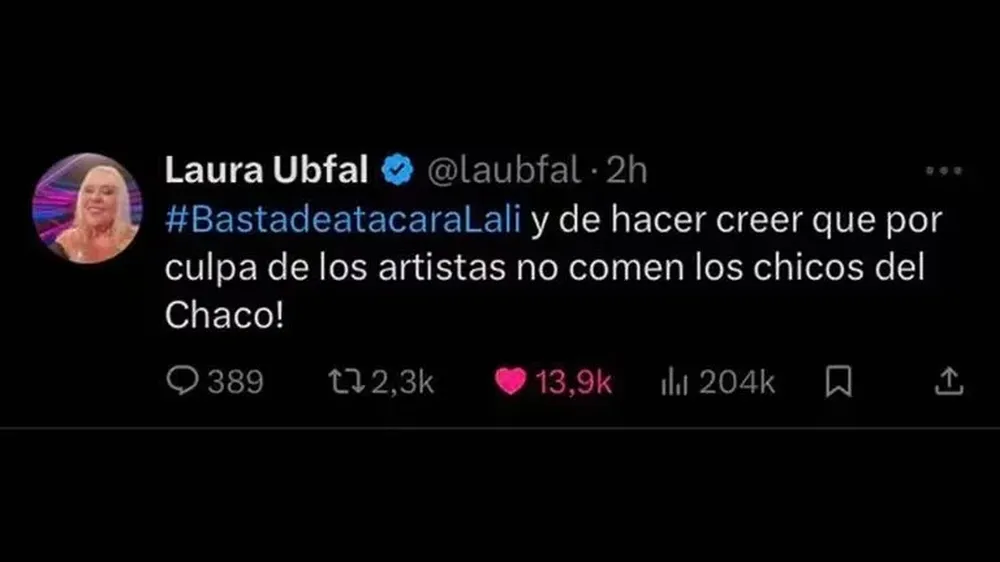 Tweet de Laura Ubfal