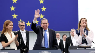  Edmundo González Urrutia recibe el premio Sájarov del Parlamento Europeo en Estrasburgo, Francia. 