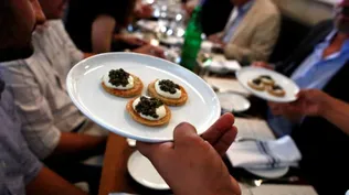 El agregado comercial de Uruguay en Estados Unidos, Julio Tealdiy la cónsul de Uruguay en Nueva York, Paulina Davies