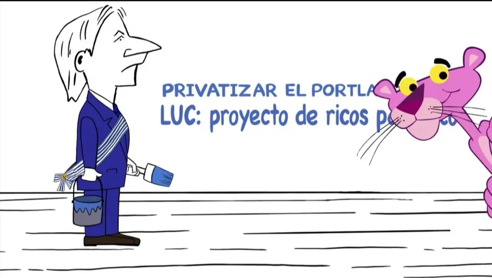 Captura de spot de Fancap, con la Pantera Rosa