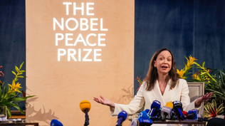 María Corina Machado recibió el Premio Nobel de la Paz 2025 en Noruega, Oslo.