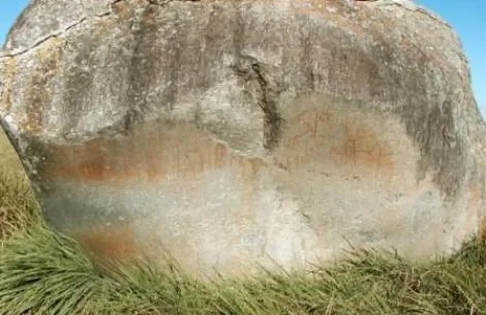 Pintura rupestre en Chamangá