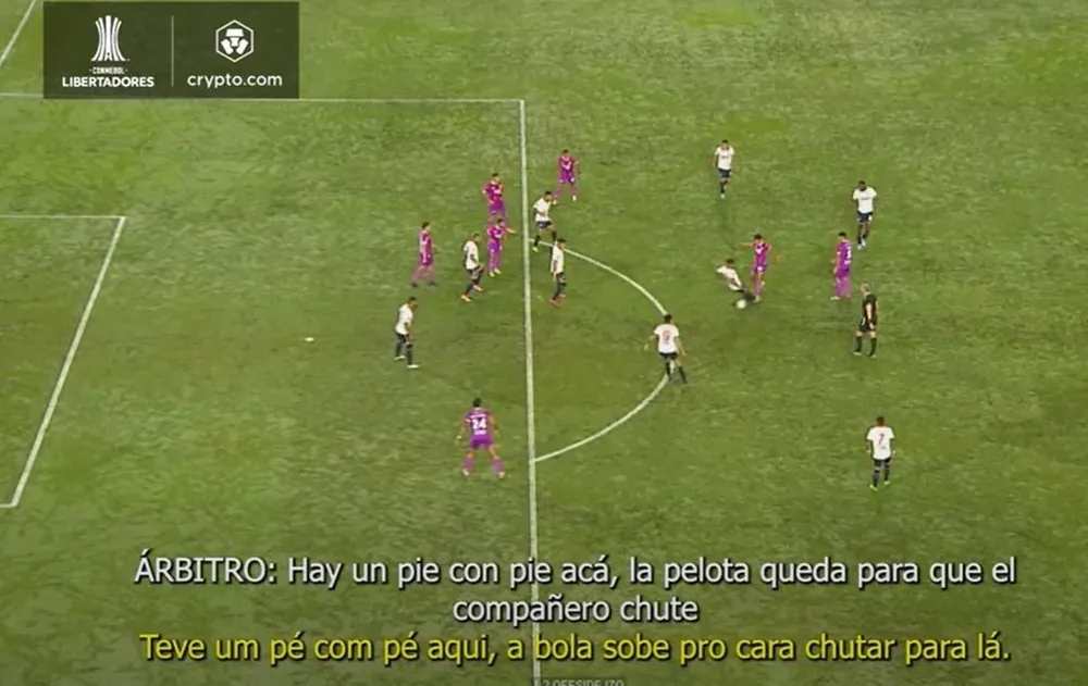 Captura de pantalla de la jugada polémica