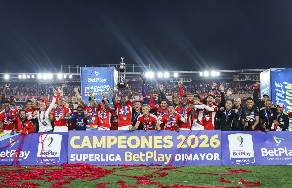 La celebración de Indendiente Santa Fe, con Pablo Repetto y Franco Fagúndez