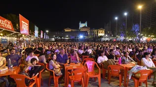 Tablado de la Plaza 1º de Mayo.
