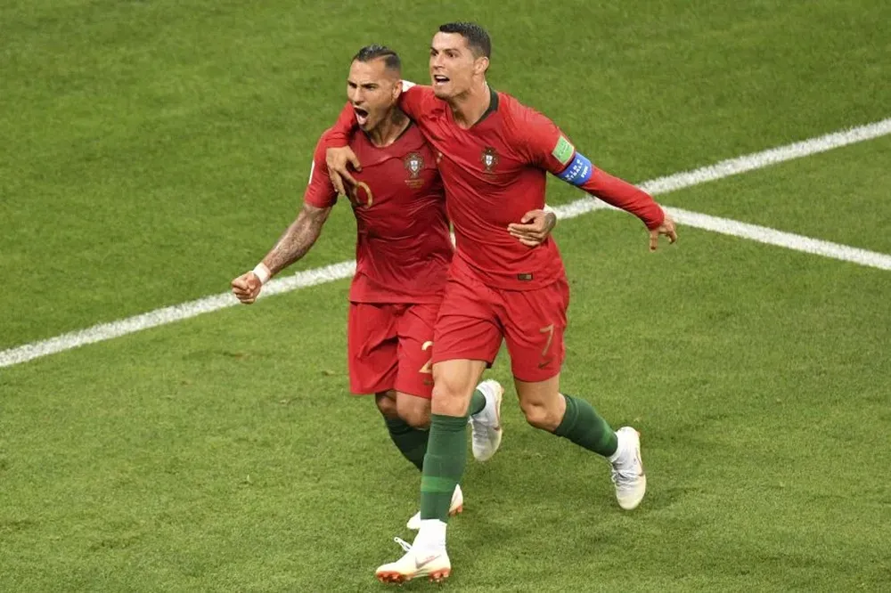 El festejo de Quaresma y Ronaldo