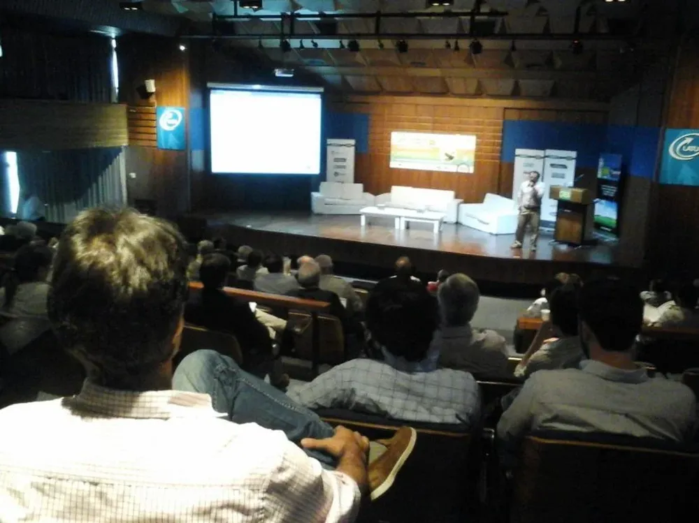 Un momento de la exposición de Gonzalo Ducos, coordinador ganadero de Fucrea.