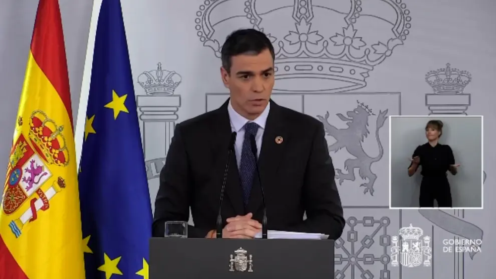 El presidente Pedro Sánchez tras el acuerdo con Junts.